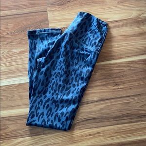 Gray Leopard workout leggings